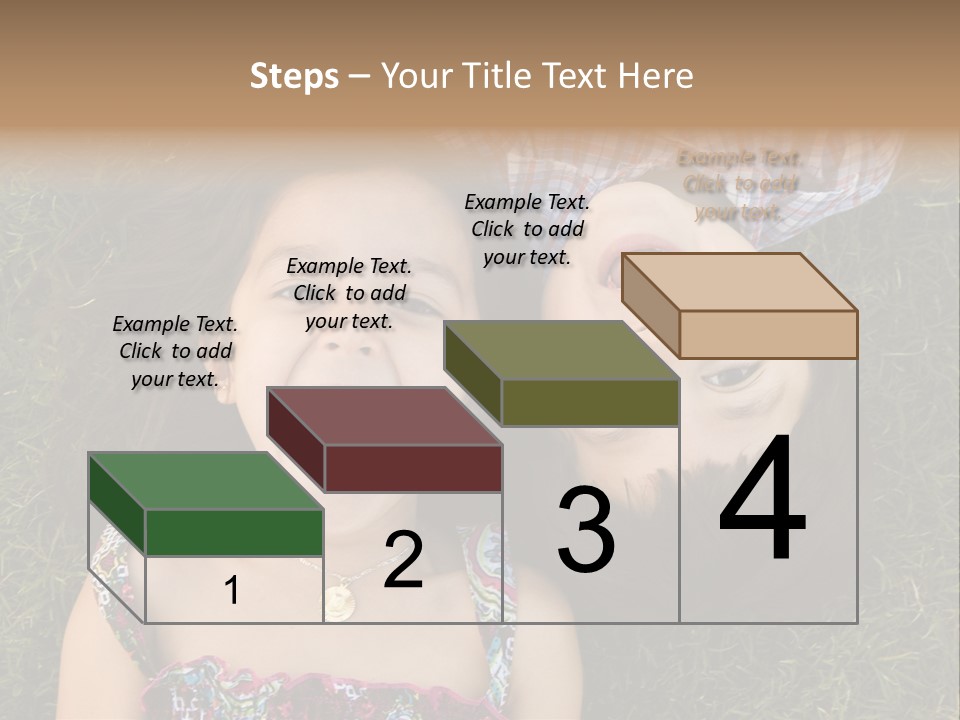 Brother And Sister Playing PowerPoint Template