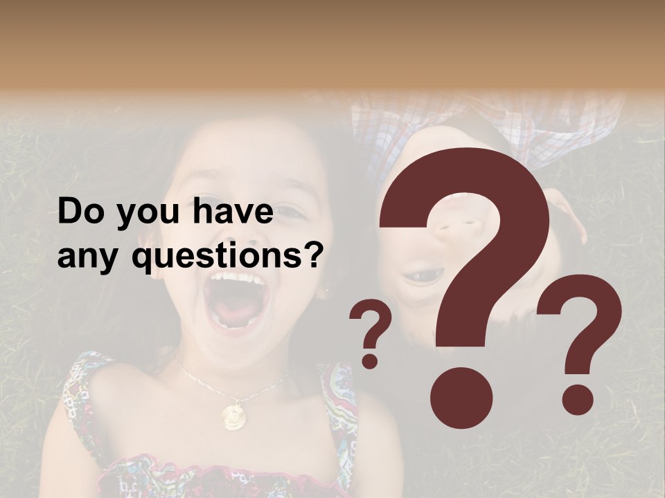 Brother And Sister Playing PowerPoint Template