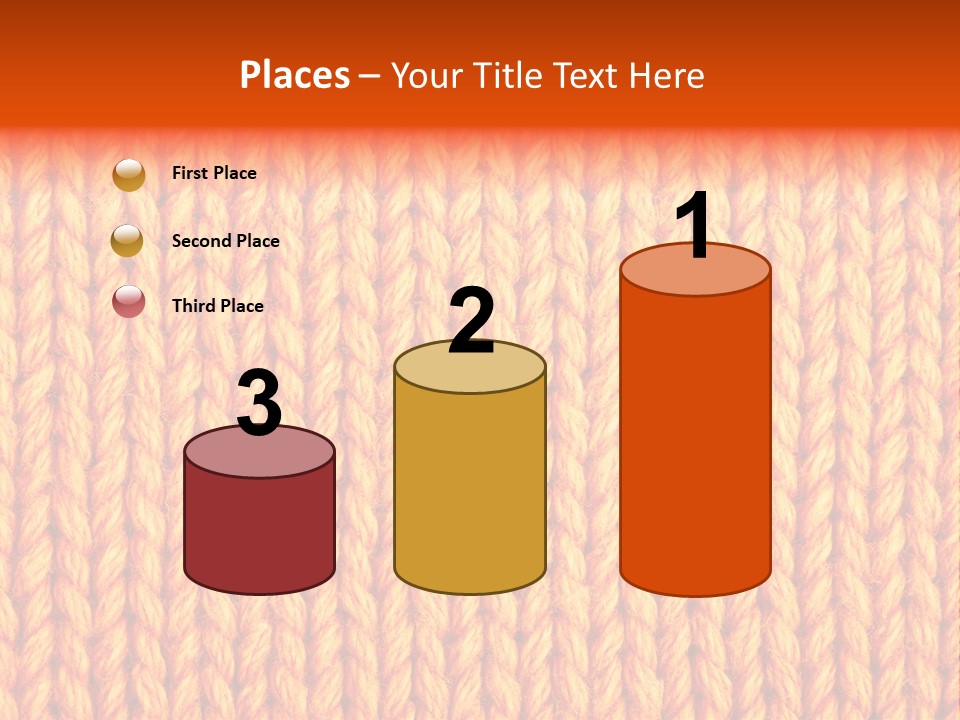 Woolen Knitting Textile PowerPoint Template