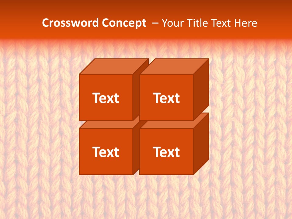 Woolen Knitting Textile PowerPoint Template