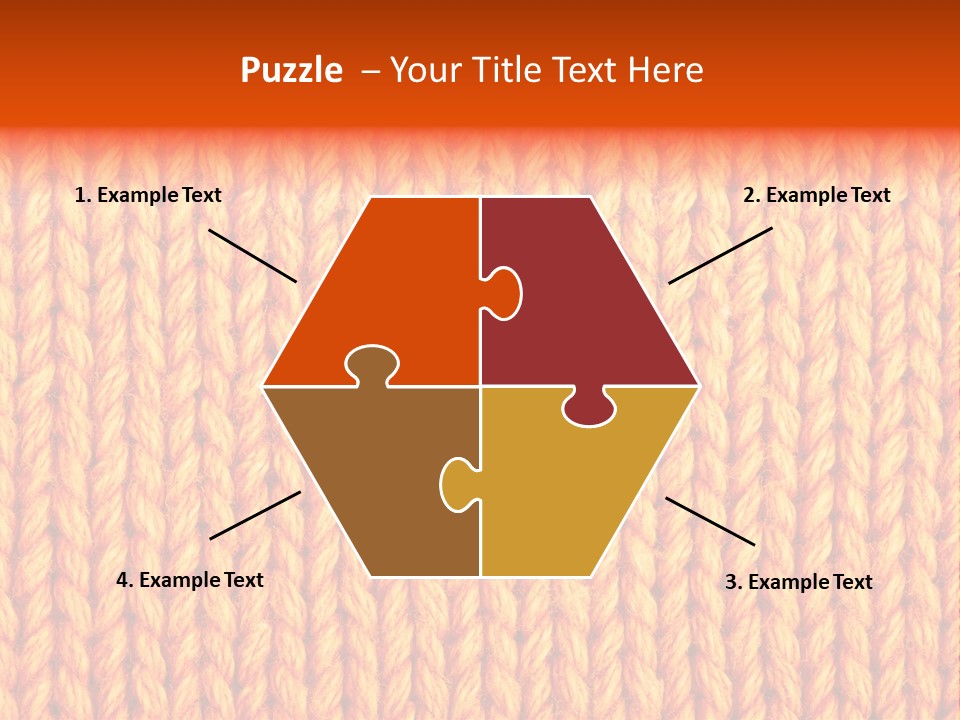 Woolen Knitting Textile PowerPoint Template