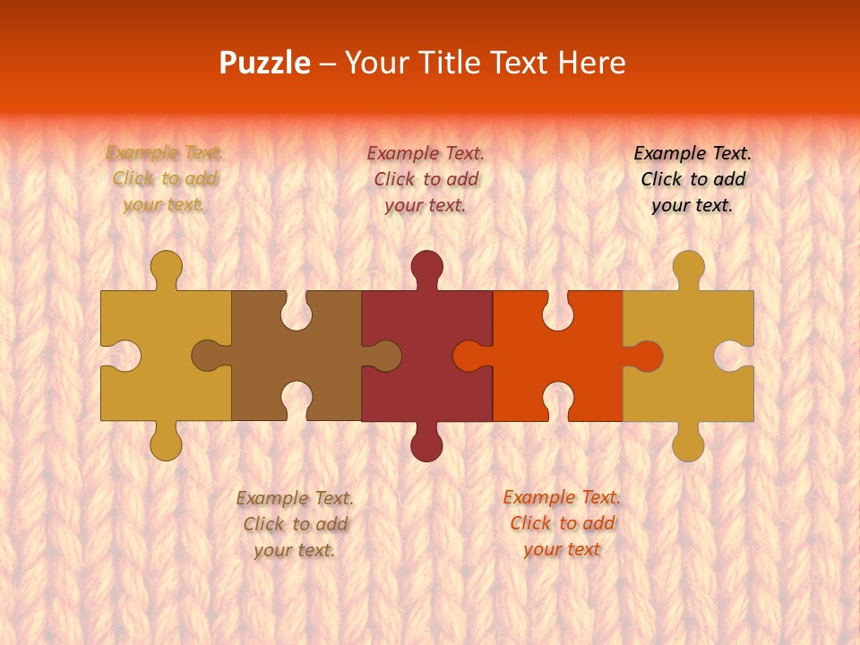 Woolen Knitting Textile PowerPoint Template