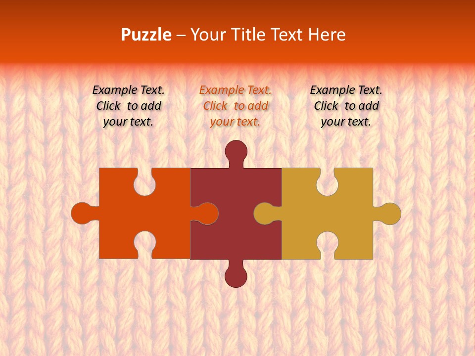 Woolen Knitting Textile PowerPoint Template