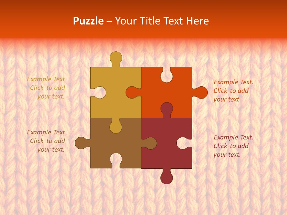 Woolen Knitting Textile PowerPoint Template