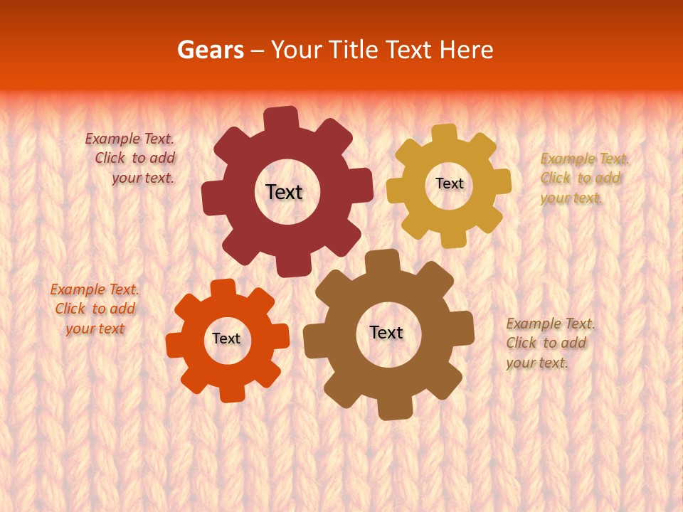 Woolen Knitting Textile PowerPoint Template