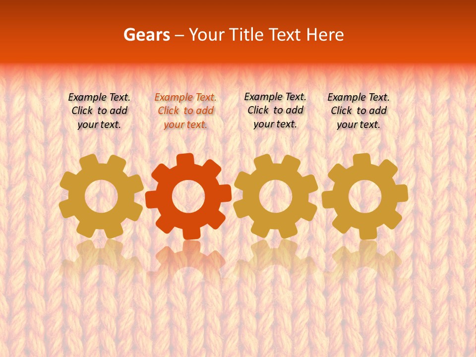 Woolen Knitting Textile PowerPoint Template