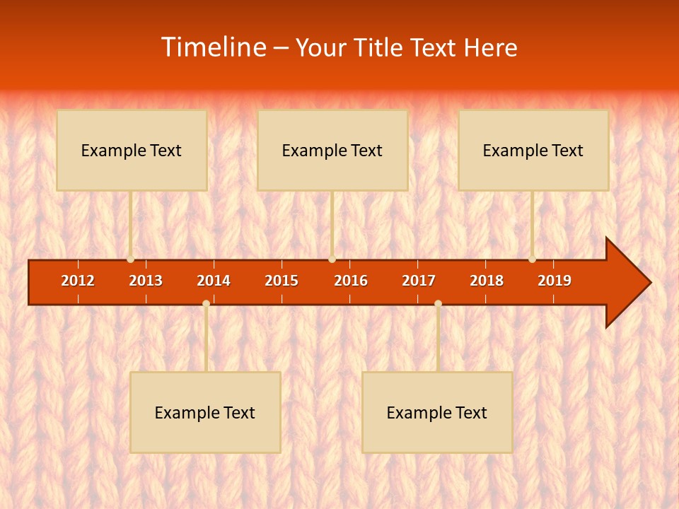 Woolen Knitting Textile PowerPoint Template