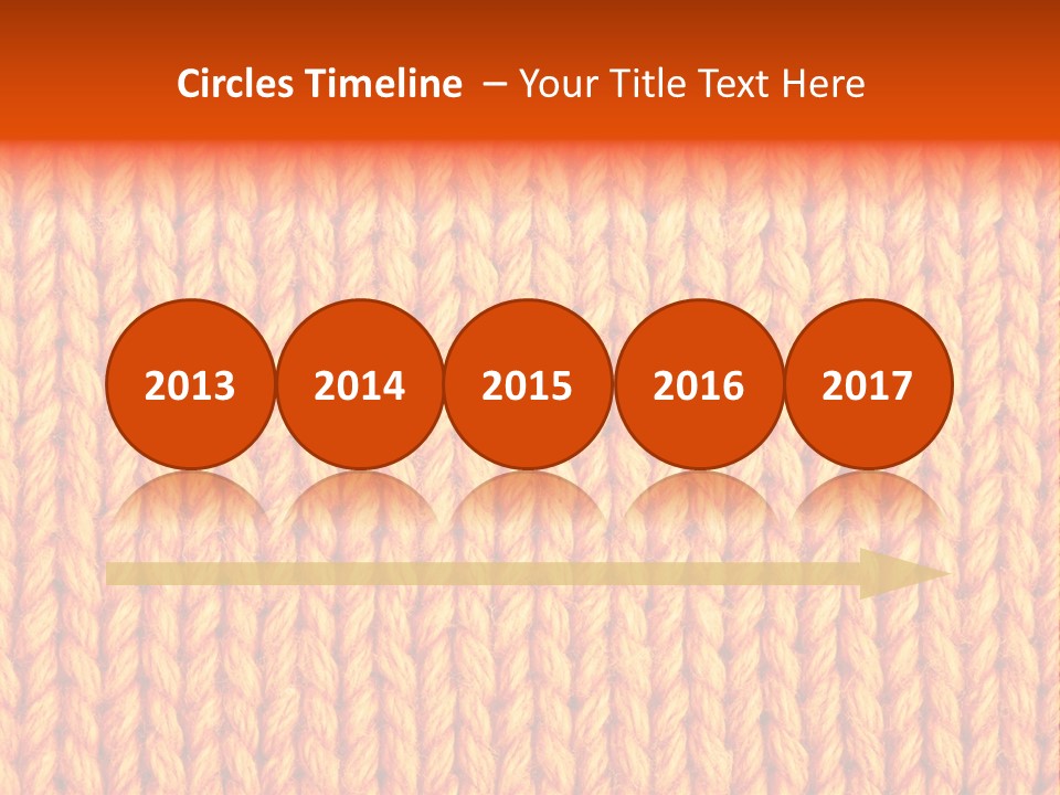 Woolen Knitting Textile PowerPoint Template