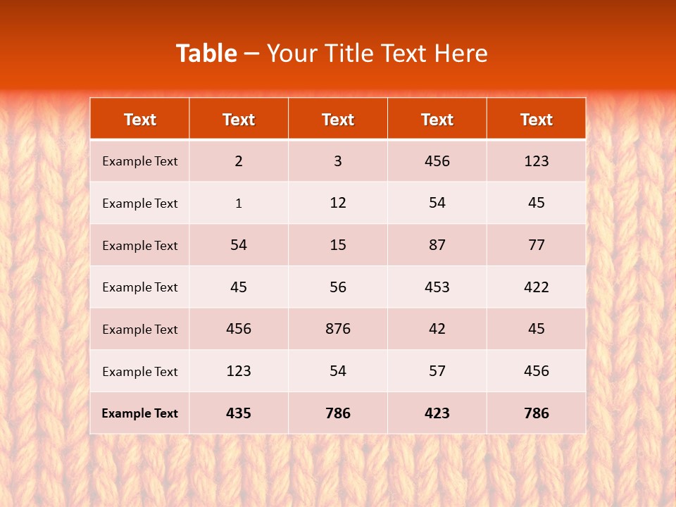 Woolen Knitting Textile PowerPoint Template