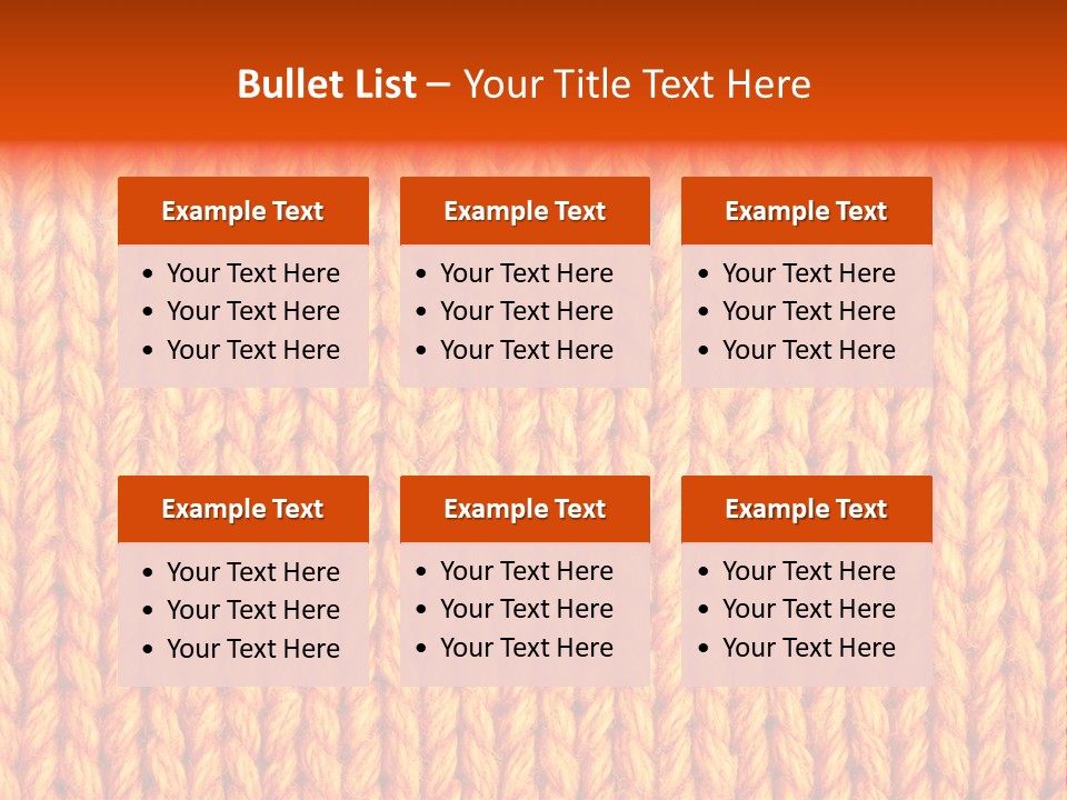 Woolen Knitting Textile PowerPoint Template