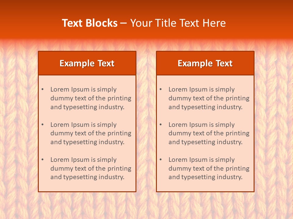 Woolen Knitting Textile PowerPoint Template