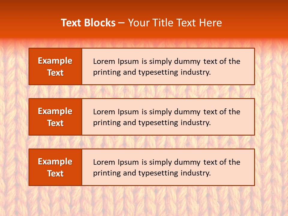 Woolen Knitting Textile PowerPoint Template