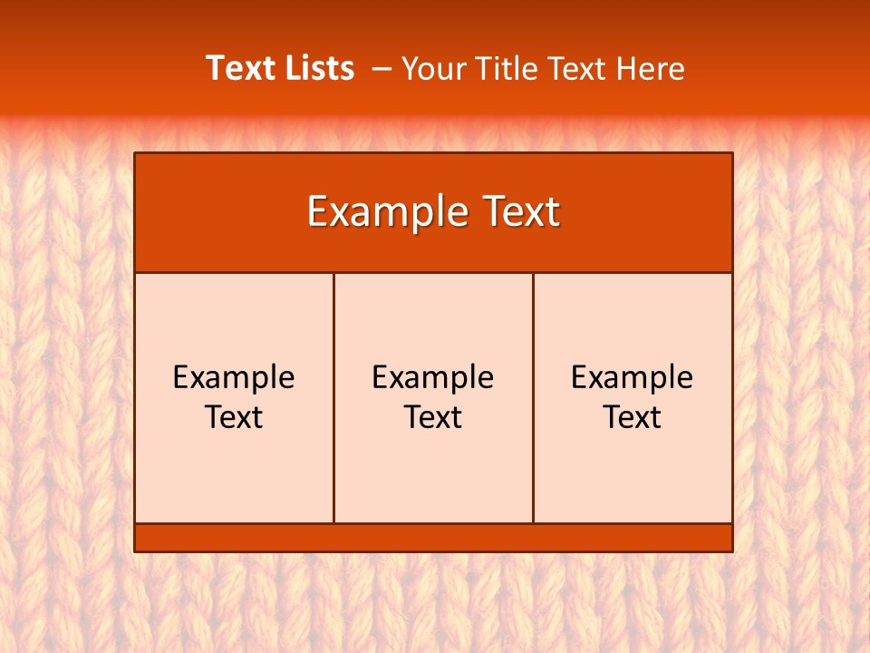 Woolen Knitting Textile PowerPoint Template