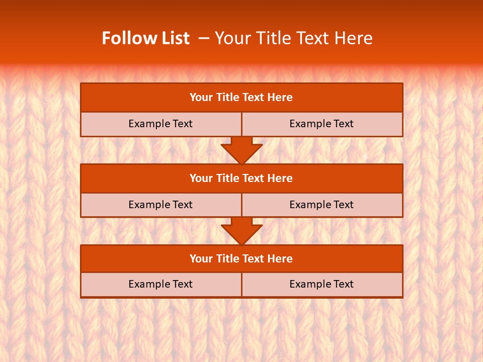 Woolen Knitting Textile PowerPoint Template