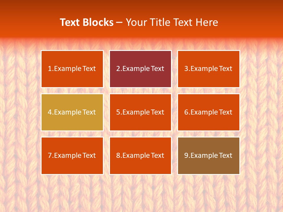 Woolen Knitting Textile PowerPoint Template