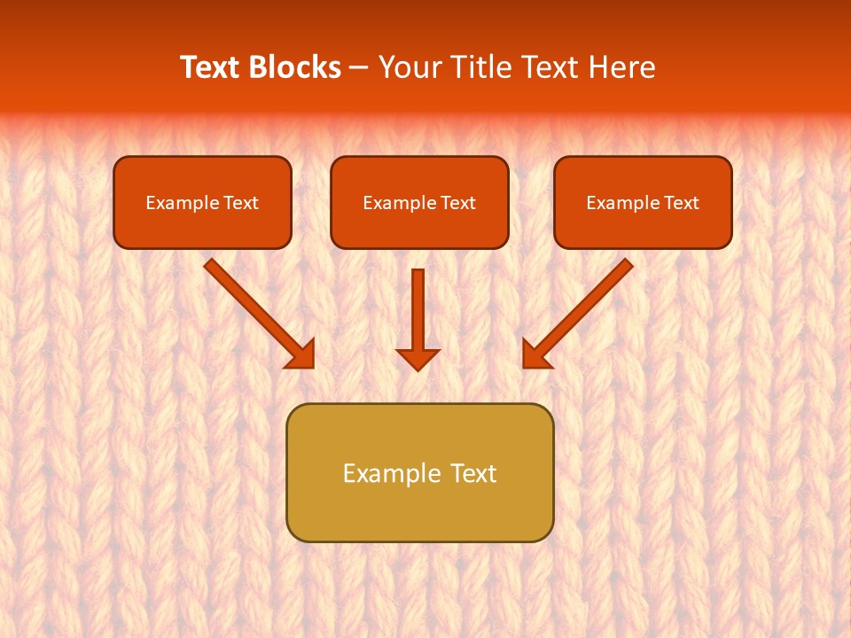 Woolen Knitting Textile PowerPoint Template