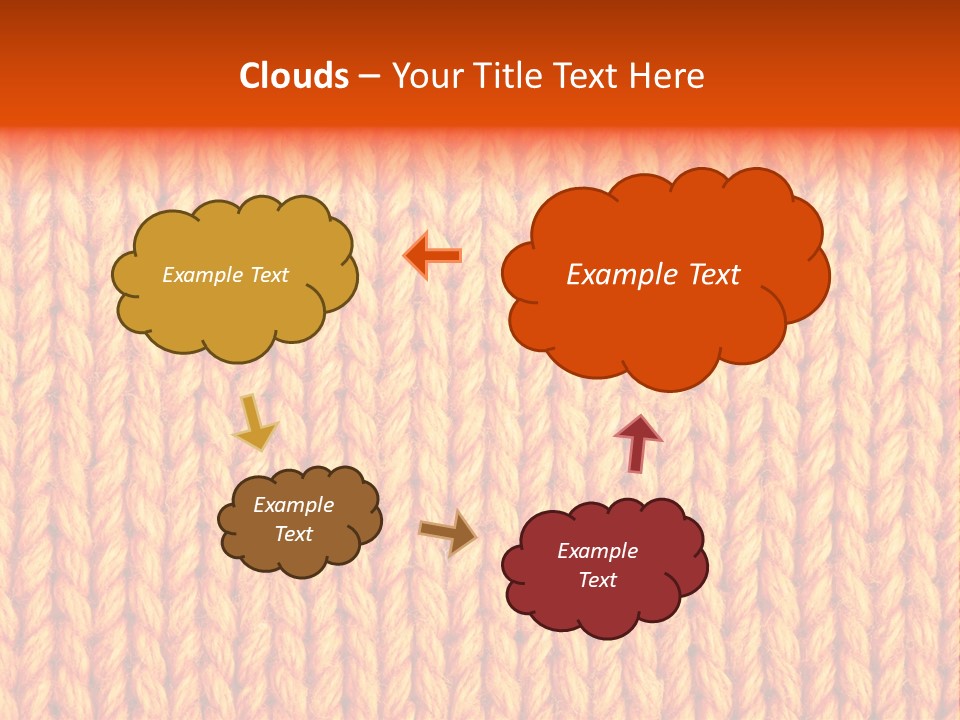 Woolen Knitting Textile PowerPoint Template