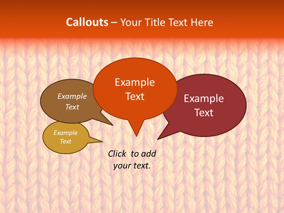 Woolen Knitting Textile PowerPoint Template