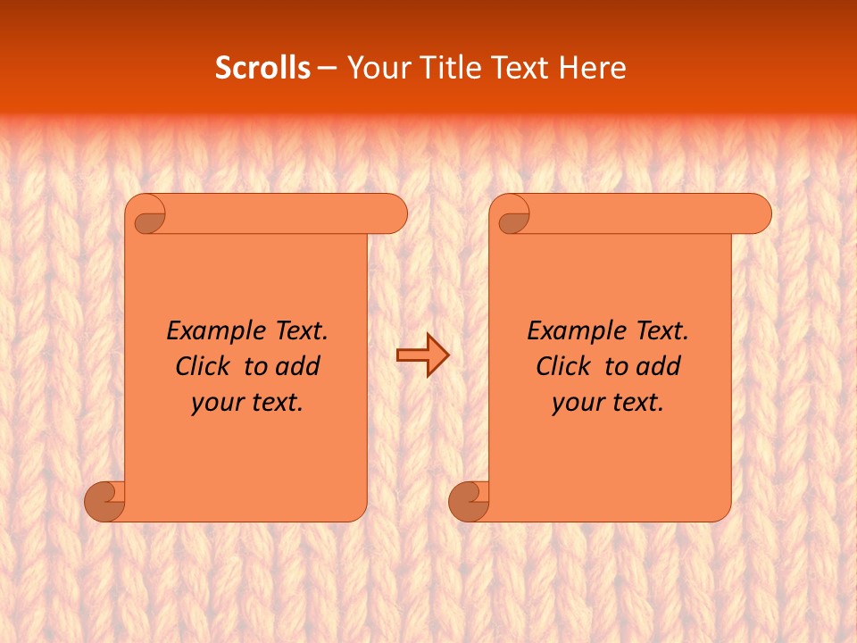 Woolen Knitting Textile PowerPoint Template