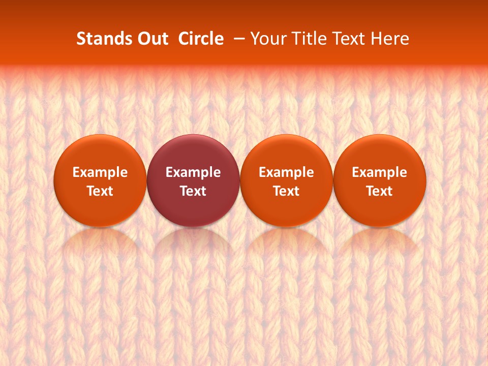 Woolen Knitting Textile PowerPoint Template