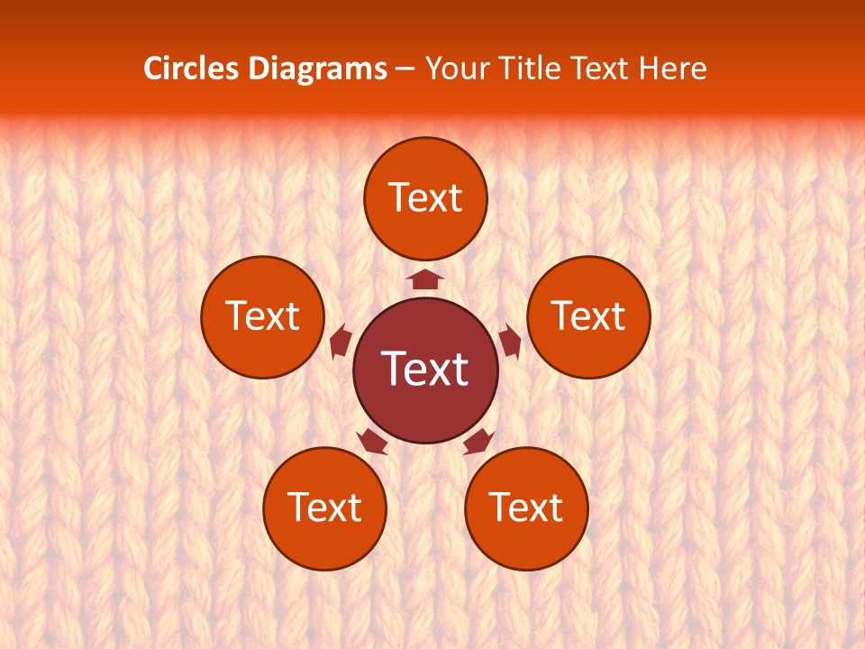 Woolen Knitting Textile PowerPoint Template