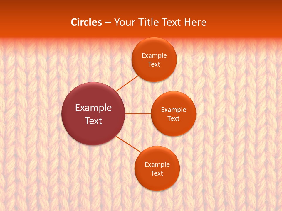 Woolen Knitting Textile PowerPoint Template