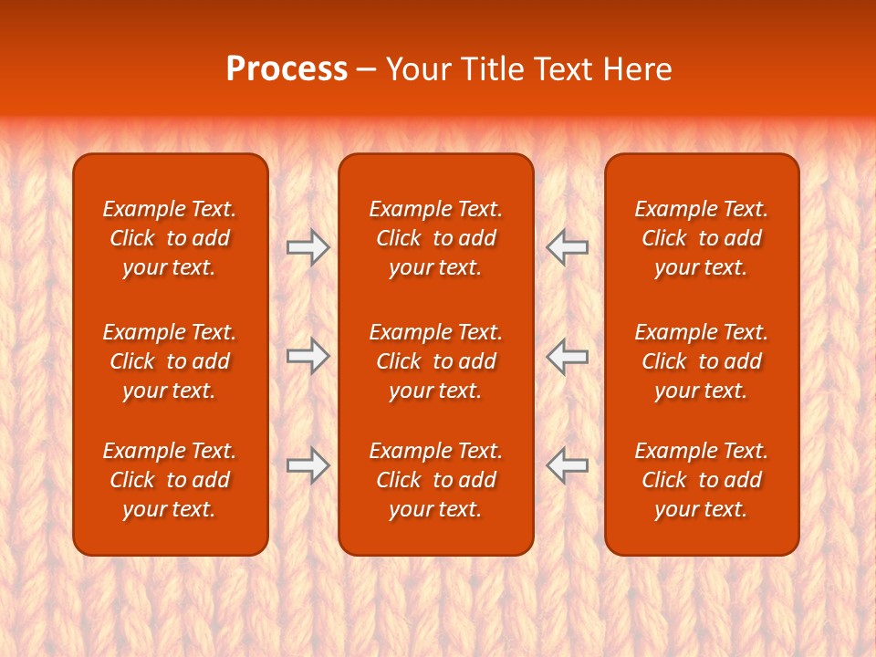 Woolen Knitting Textile PowerPoint Template