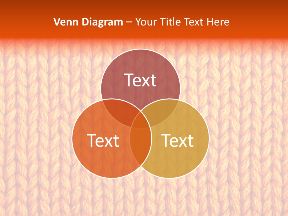 Woolen Knitting Textile PowerPoint Template