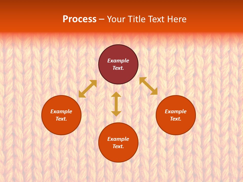 Woolen Knitting Textile PowerPoint Template
