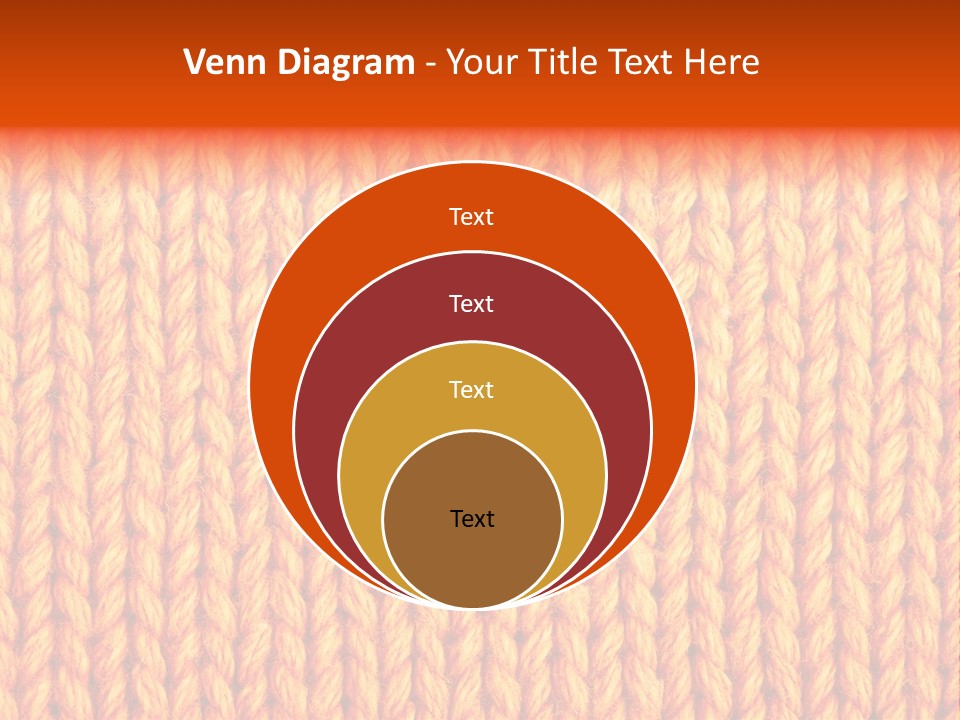 Woolen Knitting Textile PowerPoint Template