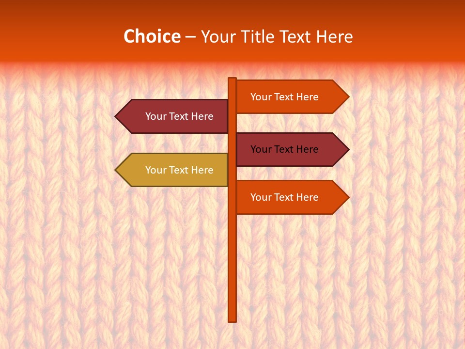 Woolen Knitting Textile PowerPoint Template