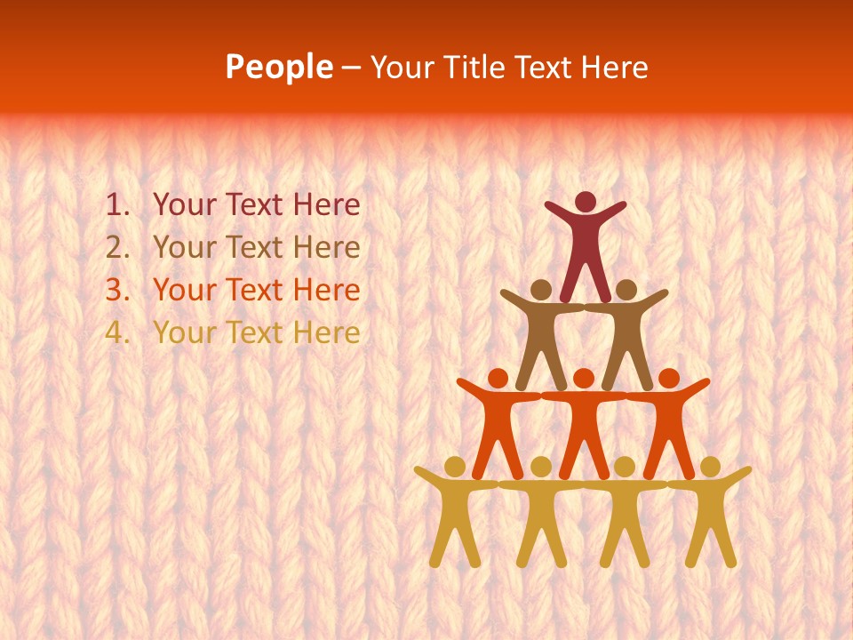 Woolen Knitting Textile PowerPoint Template