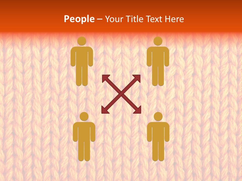 Woolen Knitting Textile PowerPoint Template