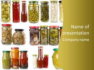 Conserved Bell Olives PowerPoint Template