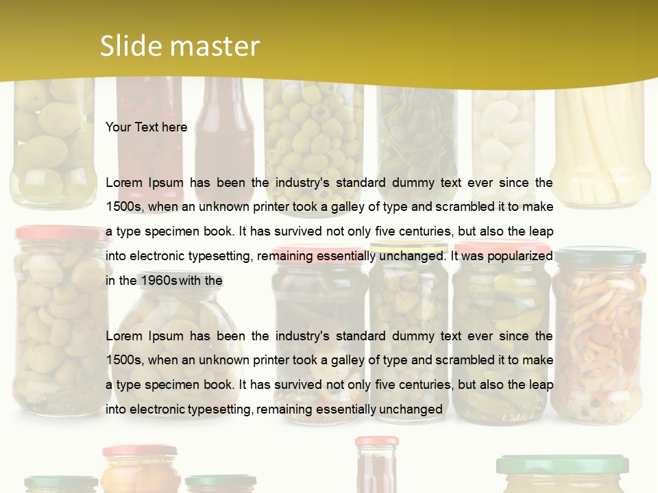 Conserved Bell Olives PowerPoint Template