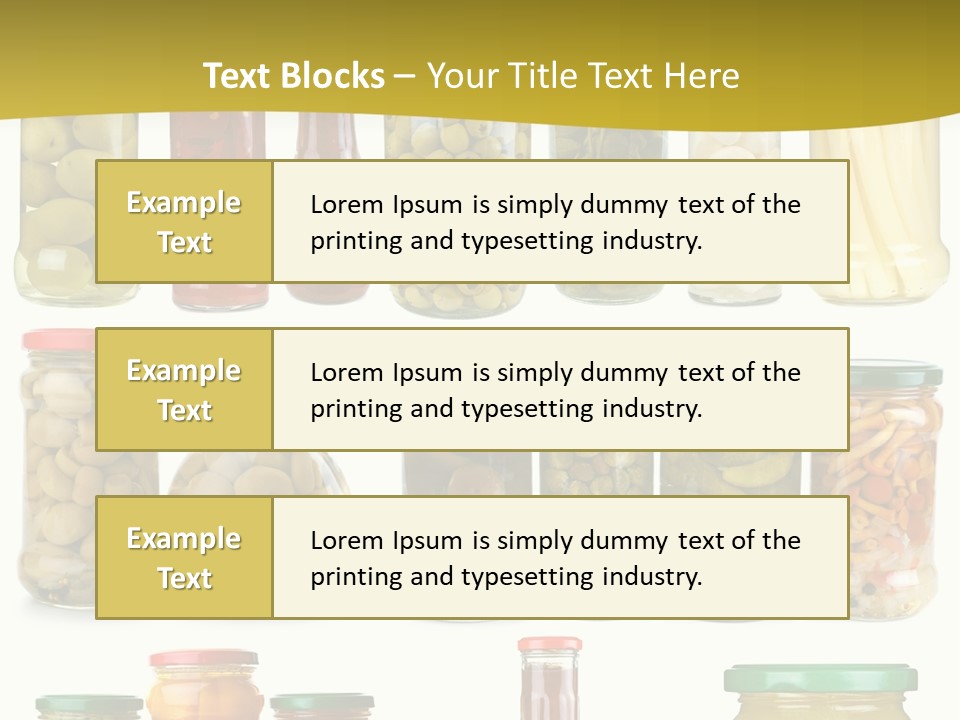 Conserved Bell Olives PowerPoint Template