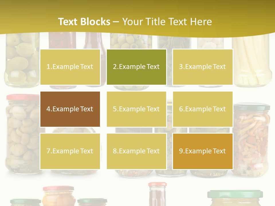 Conserved Bell Olives PowerPoint Template