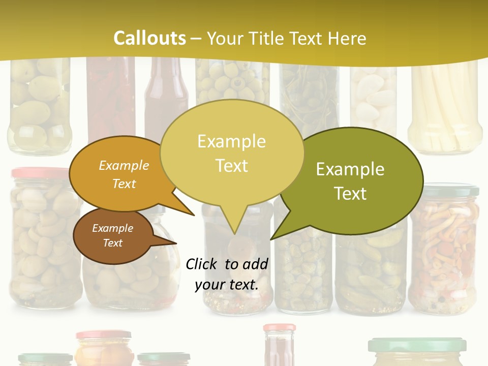 Conserved Bell Olives PowerPoint Template