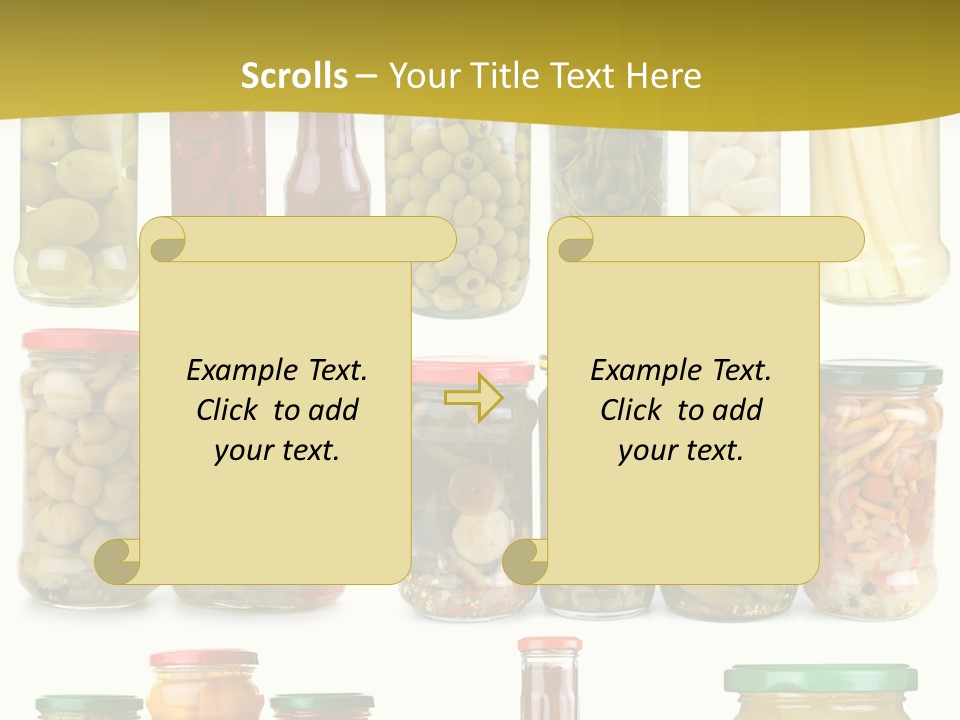 Conserved Bell Olives PowerPoint Template
