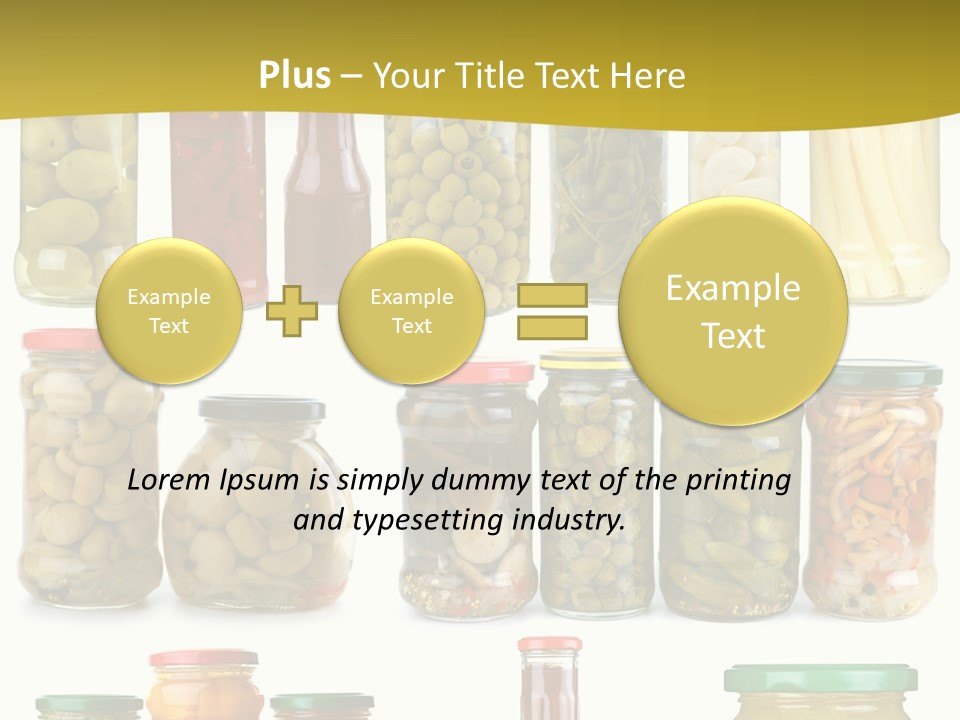 Conserved Bell Olives PowerPoint Template