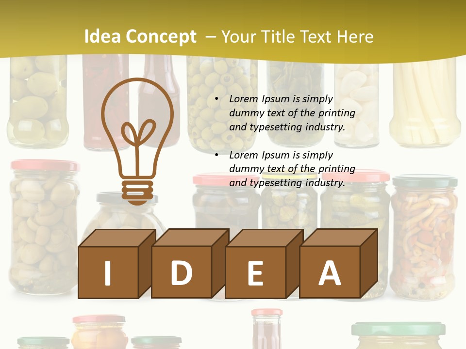 Conserved Bell Olives PowerPoint Template