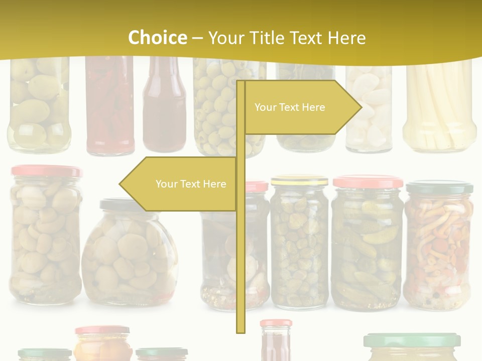 Conserved Bell Olives PowerPoint Template