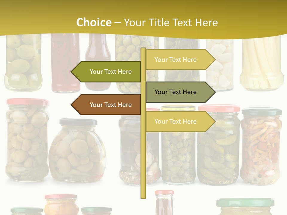 Conserved Bell Olives PowerPoint Template