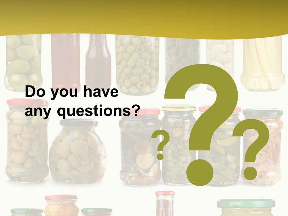 Conserved Bell Olives PowerPoint Template