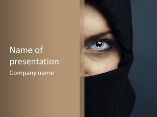Muslim Women In Hijab PowerPoint Template
