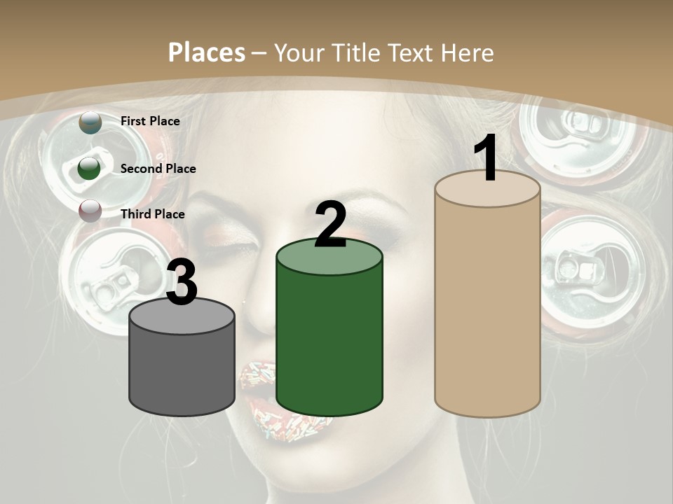 Cans In Hair PowerPoint Template