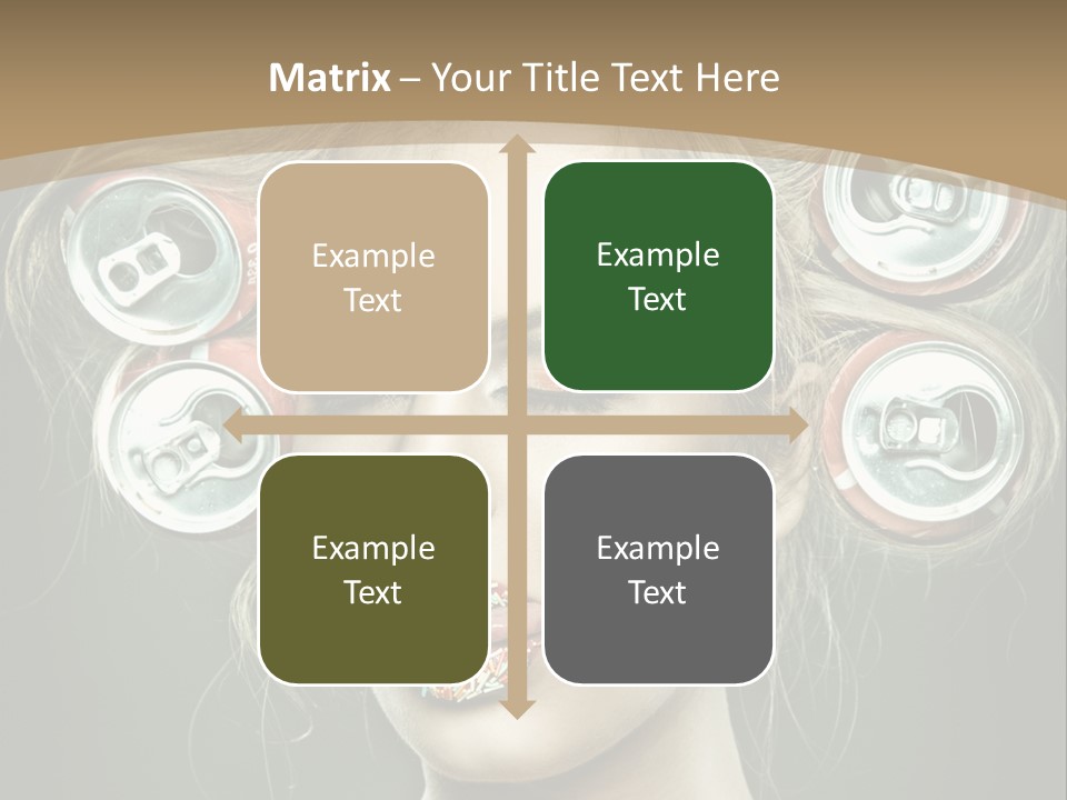 Cans In Hair PowerPoint Template