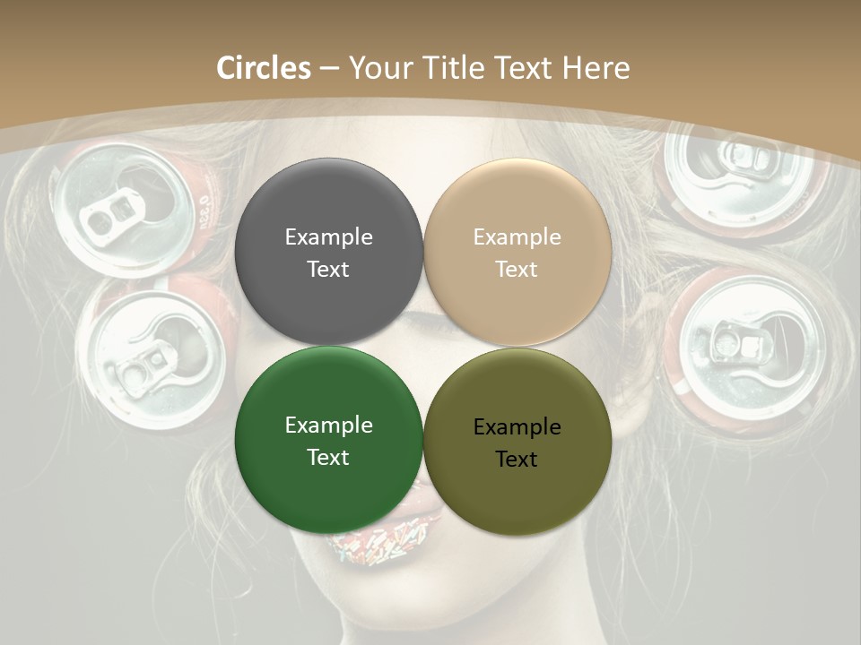 Cans In Hair PowerPoint Template