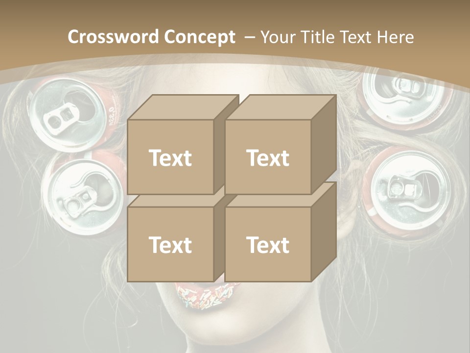 Cans In Hair PowerPoint Template