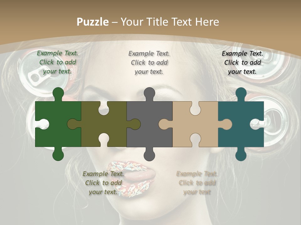 Cans In Hair PowerPoint Template